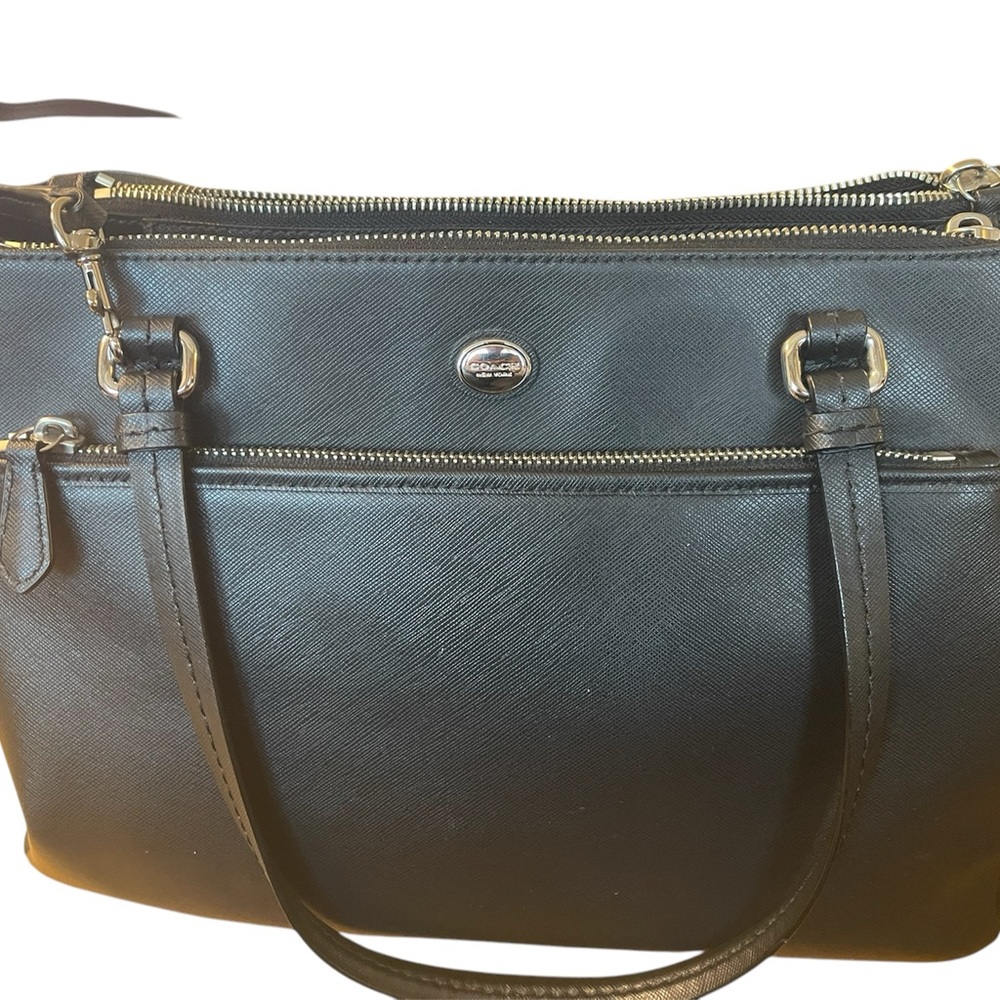 Black Leather Tote Bag